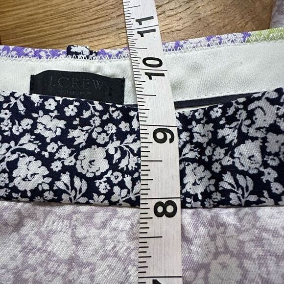 J Crew silk wool floral blend pants 8 - Picture 8 of 10